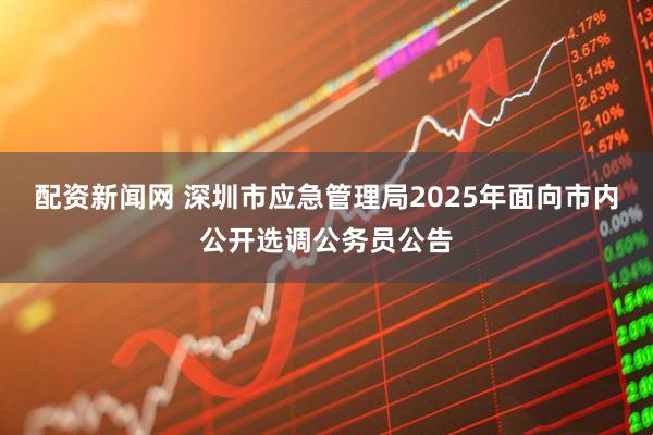 配资新闻网 深圳市应急管理局2025年面向市内公开选调公务员公告